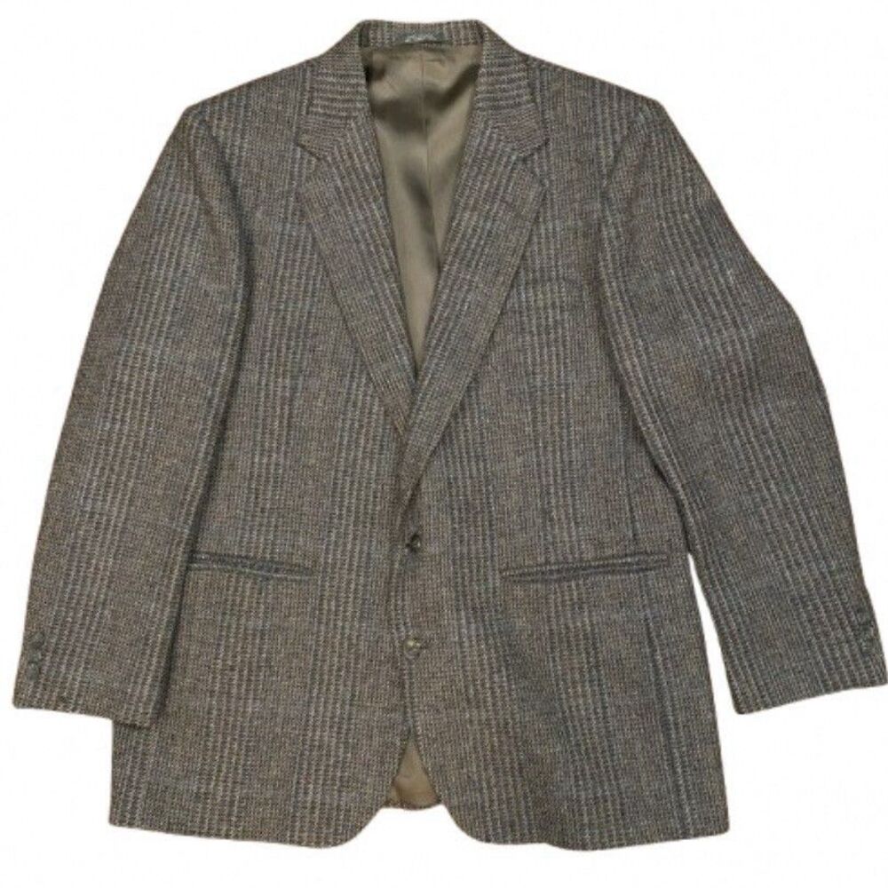 Vintage Imperial by Haggar Tweed Blazer 44R 100% Wool Made In USA Sport Coat